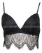 Scalloped Lace Black Bra Top